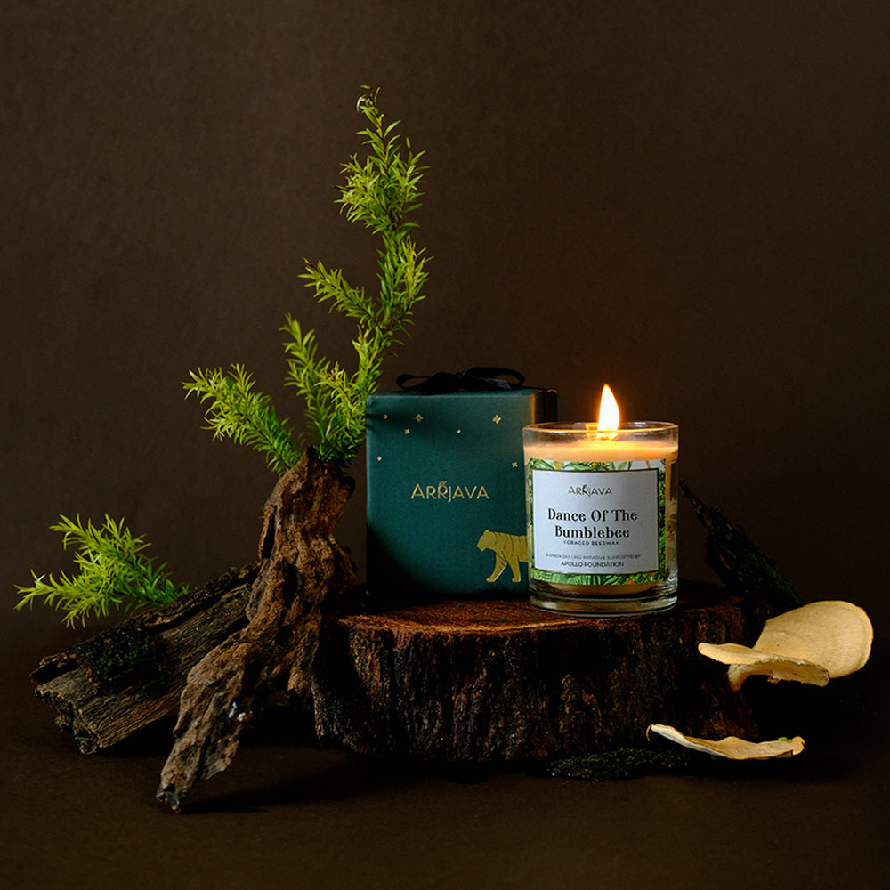 Long-Burning Beeswax Candles Hand-Poured Into Jars